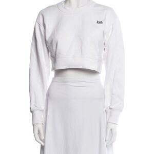 Kith White Cropped Crewneck Sweatshirt